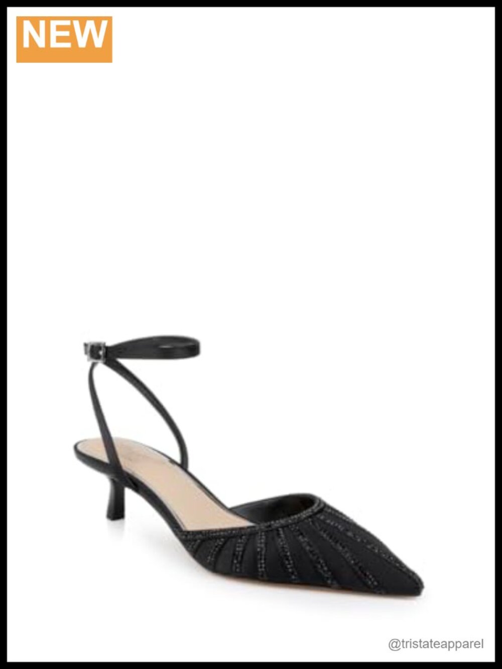 Jewel Badgley Mischka Fable Pointed Toe Kitten Heels